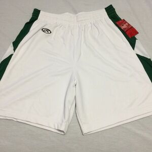 🦜  NWT RAWLINGS MENS ATHLETIC BASKETBALL SHORTS SIZE L    🦜